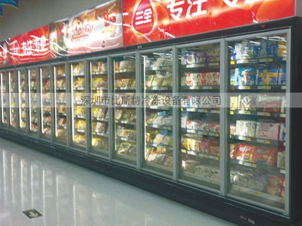 云浮超市冷冻玻璃展示立柜
